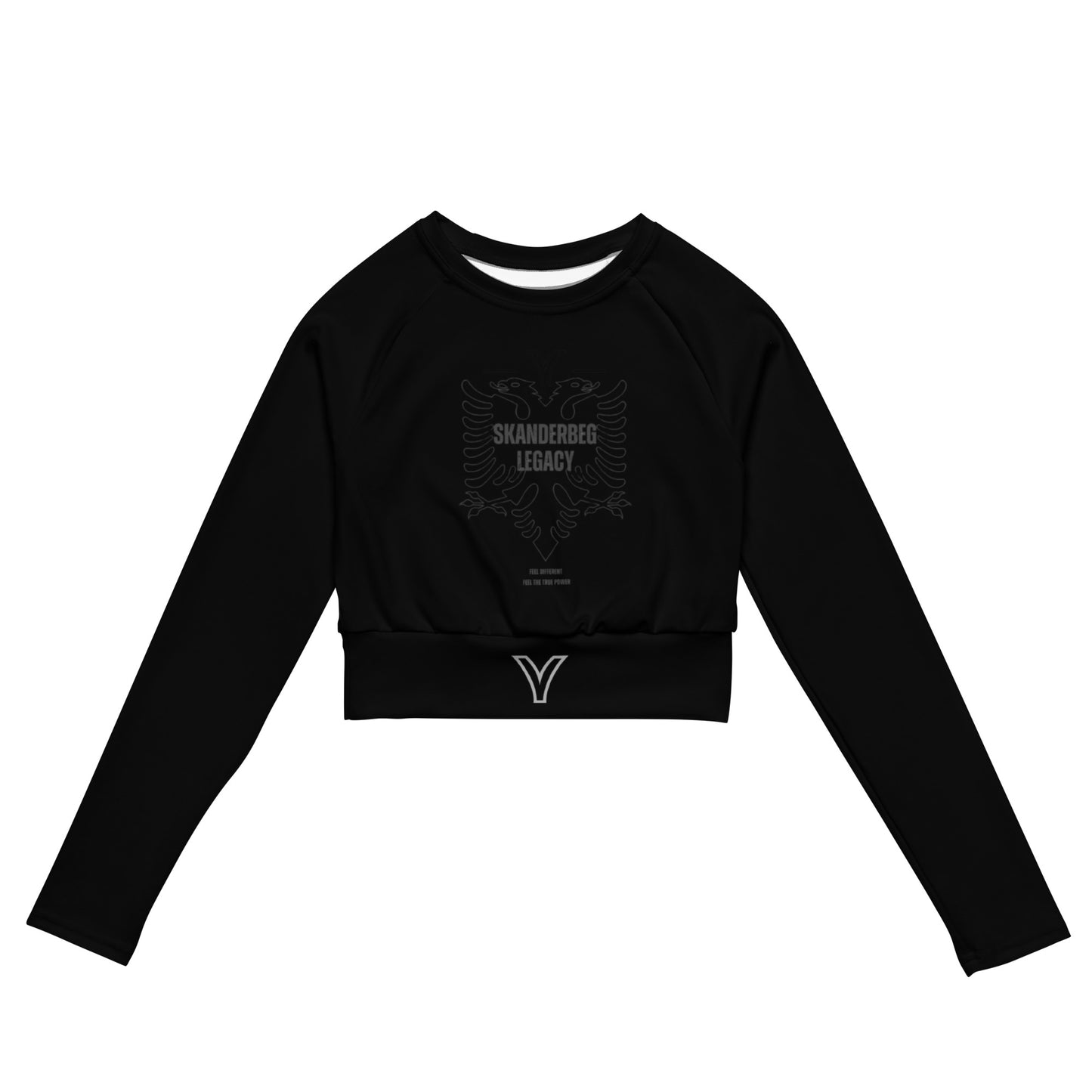 Premium Long-sleeve crop top Skanderbeg Legacy