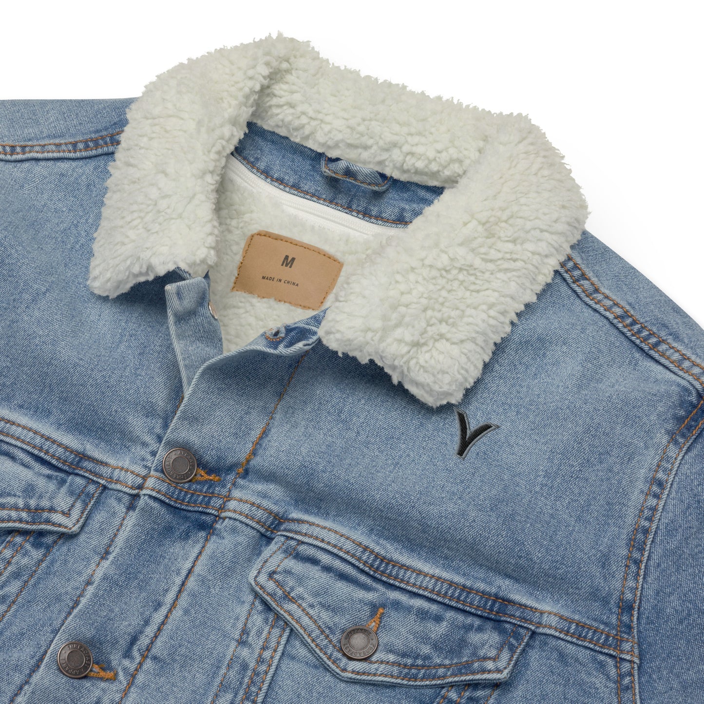 Unisex denim sherpa jacket - Skanderbeg Legacy